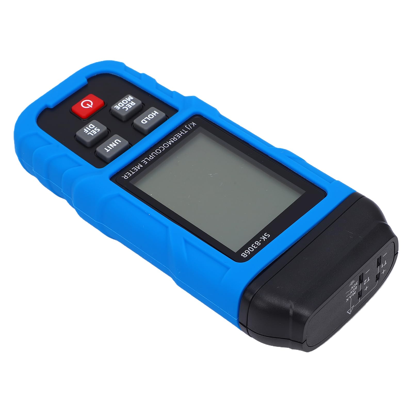 Eujgoov Termometro a Doppio Canale Termometro per Alte Temperature Digitale a Termocoppia con Archiviazione Dati 5999 USB Ricaricabile 60 Ore Uso Continuo per Misuratore (SK-8306B doppio canale)