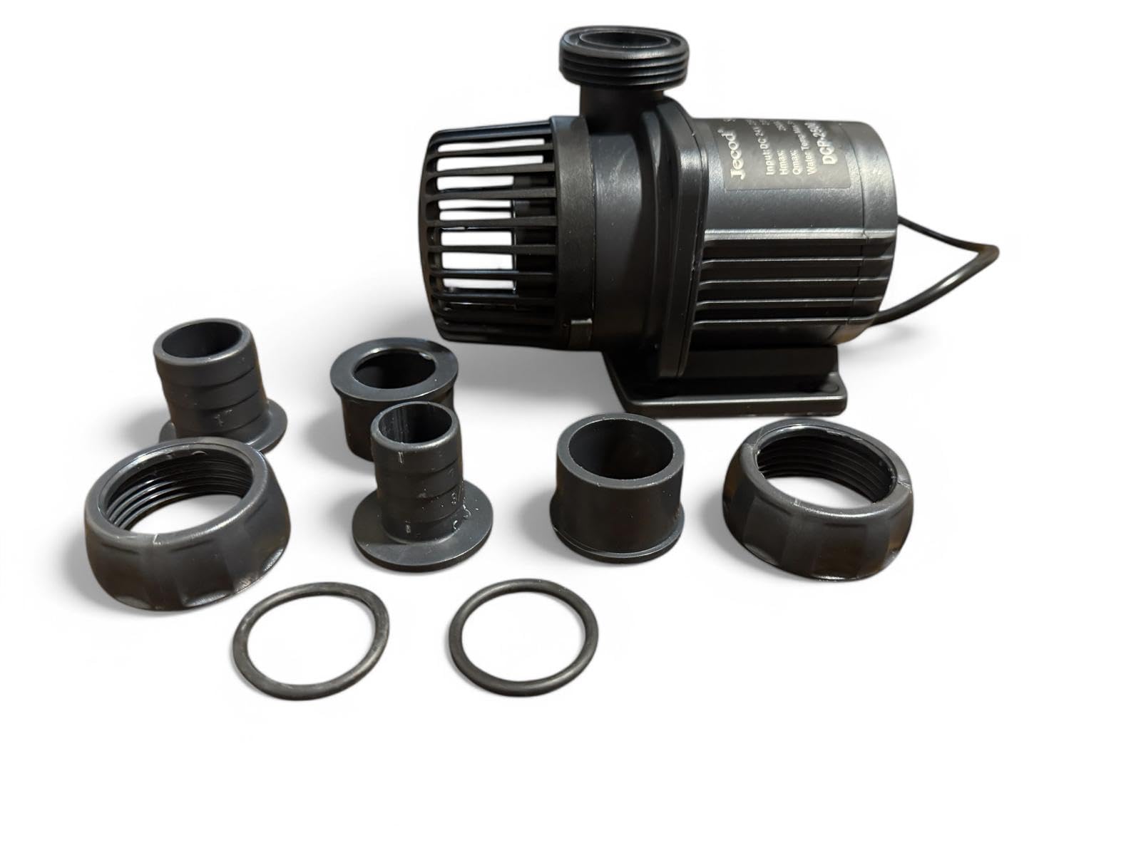Bomba de circulación Jebao DCP-2500 – 2500 L/h, 24 V 23 W, controlador digital, función Feed, silenciosa para acuario y estanque agua dulce/salada