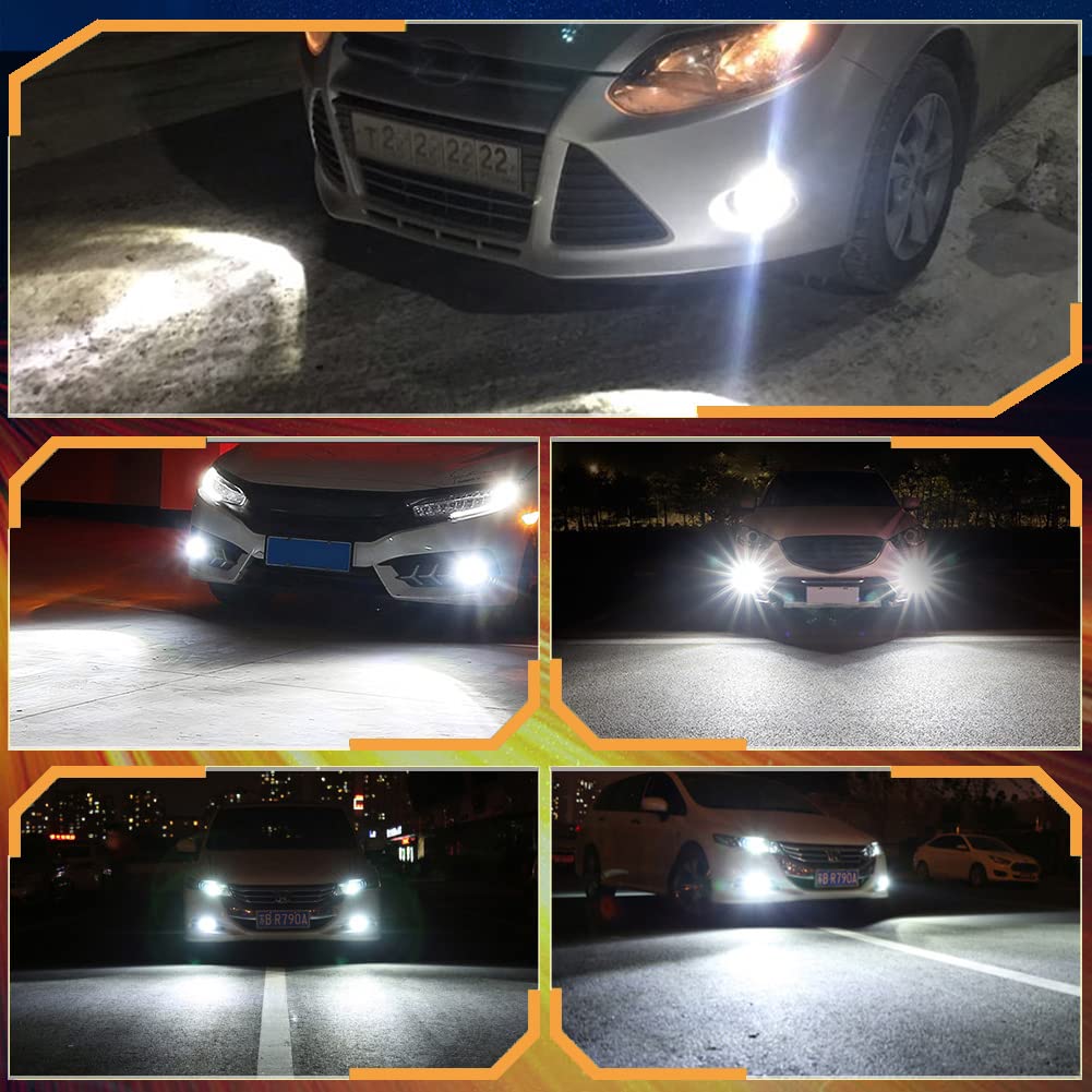 Car Passion Kit Fari LED HIR2 9012 Anabbaglianti Abbaglianti 10000 Lumen 50 Watt 6000K Bianco Ghiaccio Lampadine Auto Super Luminosi (HIR2 9012)