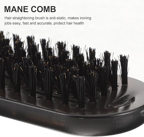 Miniatura 7 de Peine de peinado recto con cerdas en forma de V, cepillo de abrazadera antiestático, resistente al calor, plancha de pelo de 8.66 pulgadas para uso