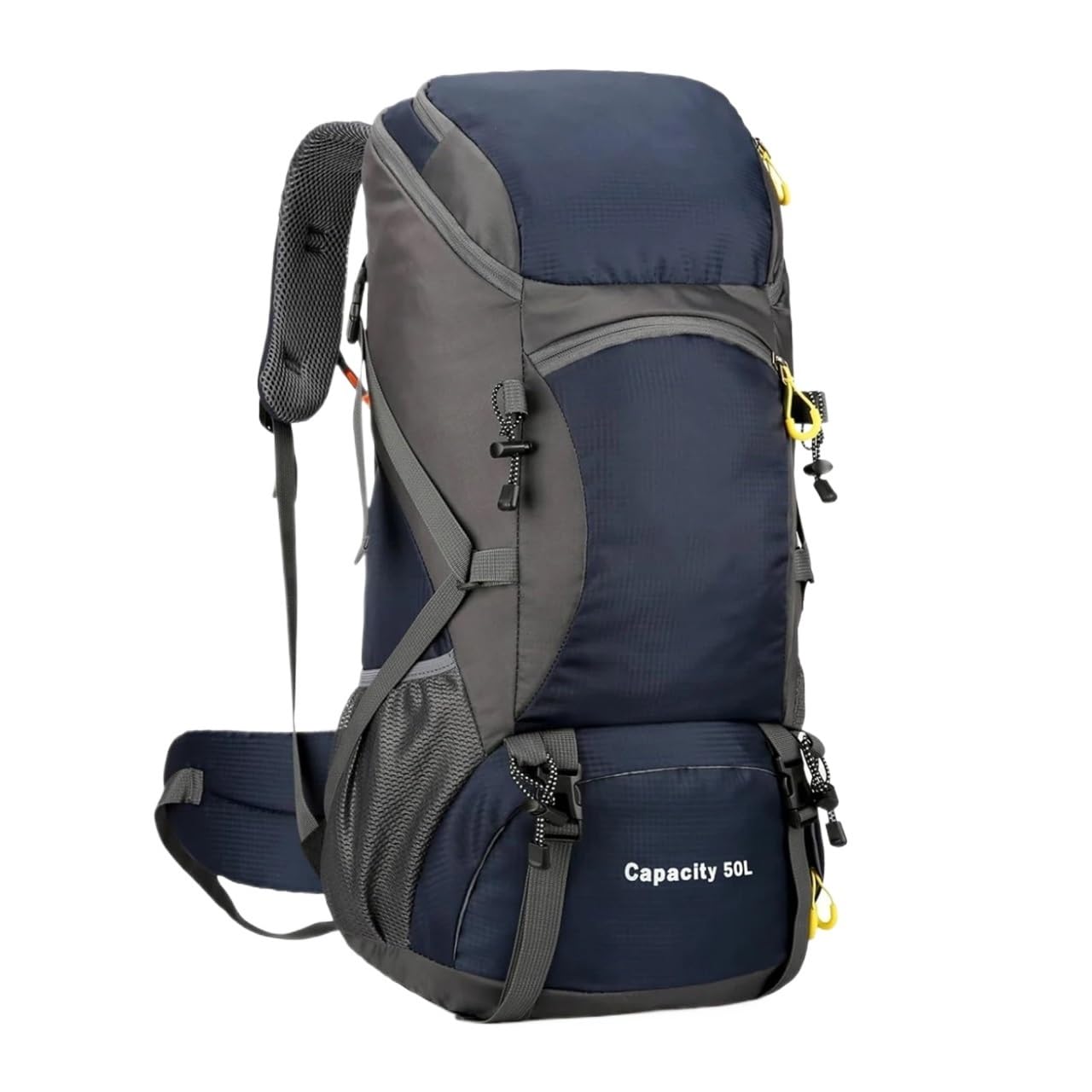 Mochila de senderismo impermeable de 50 litros, ligera, con cubierta para lluvia, para camping, senderismo, senderismo, deportes al aire libre