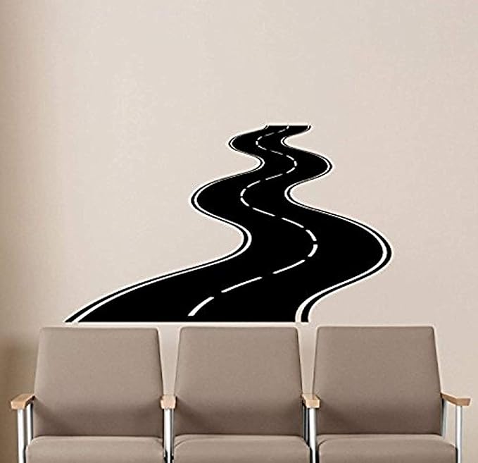Amazon.com: Road Wall Vinyl Decal Tire Tracks Rally Race Highway ...