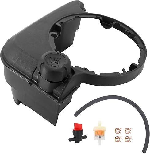 699374 Depósito de combustible con línea de combustible y válvula de cierre de combustible de repuesto para cortacésped 494213 495224 499618 693377