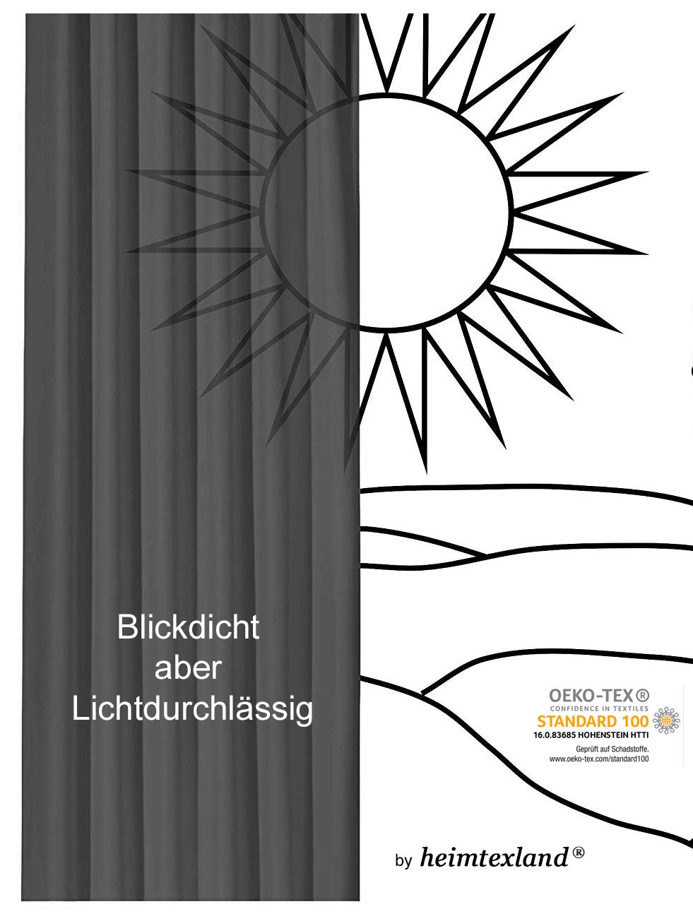 Heimtexland® Tenda A Pannello Su Misura: Effetto Lino Ricamato, Altezza 30 Cm, Colore Naturale (Modello 661) - 5