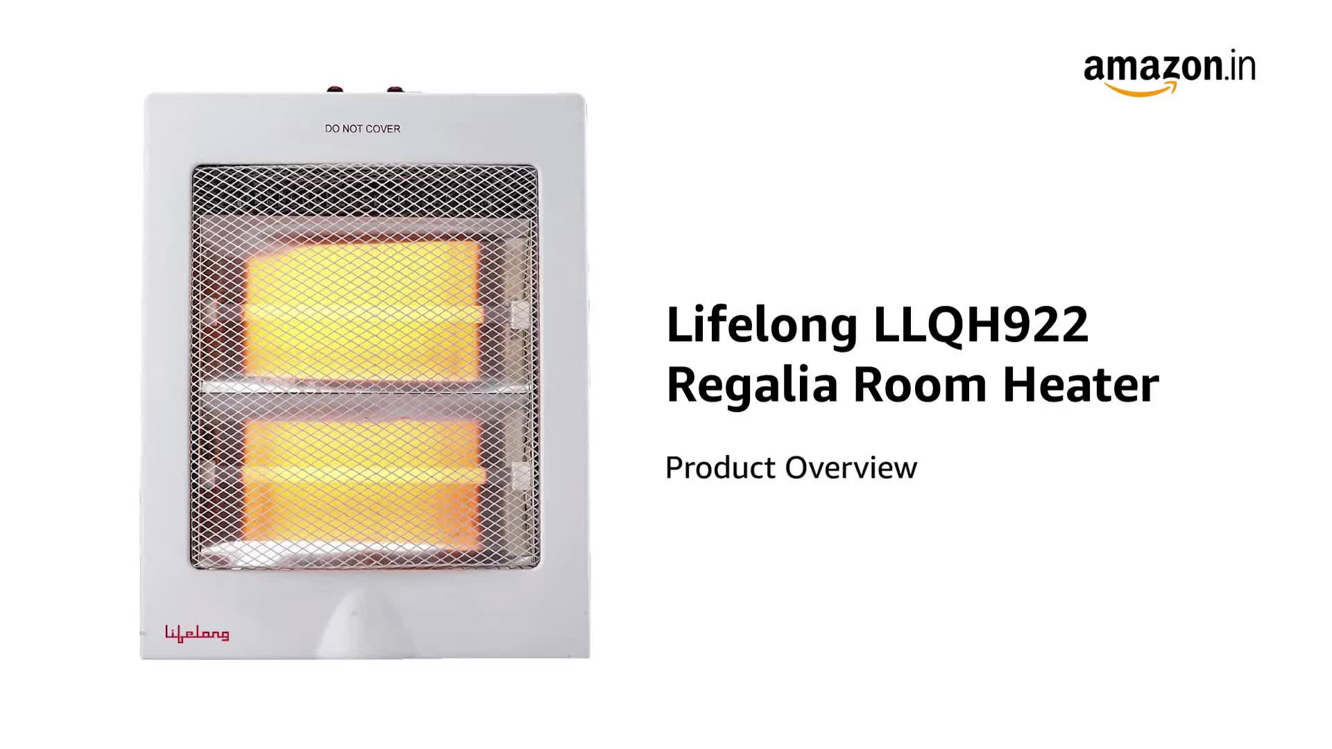 Lifelong LLQH922 Regalia 800 W (ISI Certified) Quartz Room Heater with 2  Power settings,