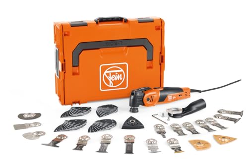 FEIN Multimaster MM 700 Max Top, Unser bestes MultiTool mit 60 Zubehören zum Sägen, Schleifen, Schneiden , 450 W, Anti-Vibrationssystem, Aufnahme StarlockMax, QuickIN Werkzeugwechsel