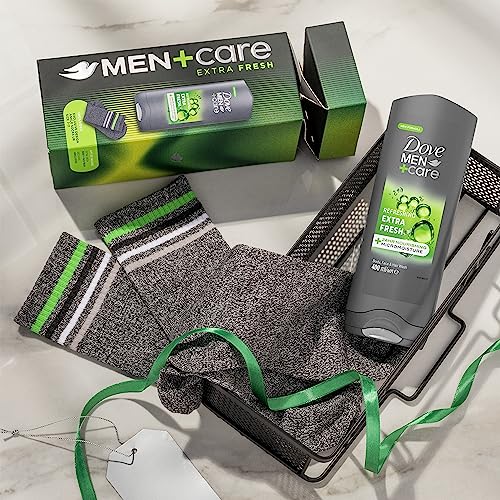 DOVE MEN + CARE Extra Fresh Body Wash & Socks Gift Set 3-in-1 hair, face & body wash and socks in a stylish box perfect gifts for him 1 piece - Image 7