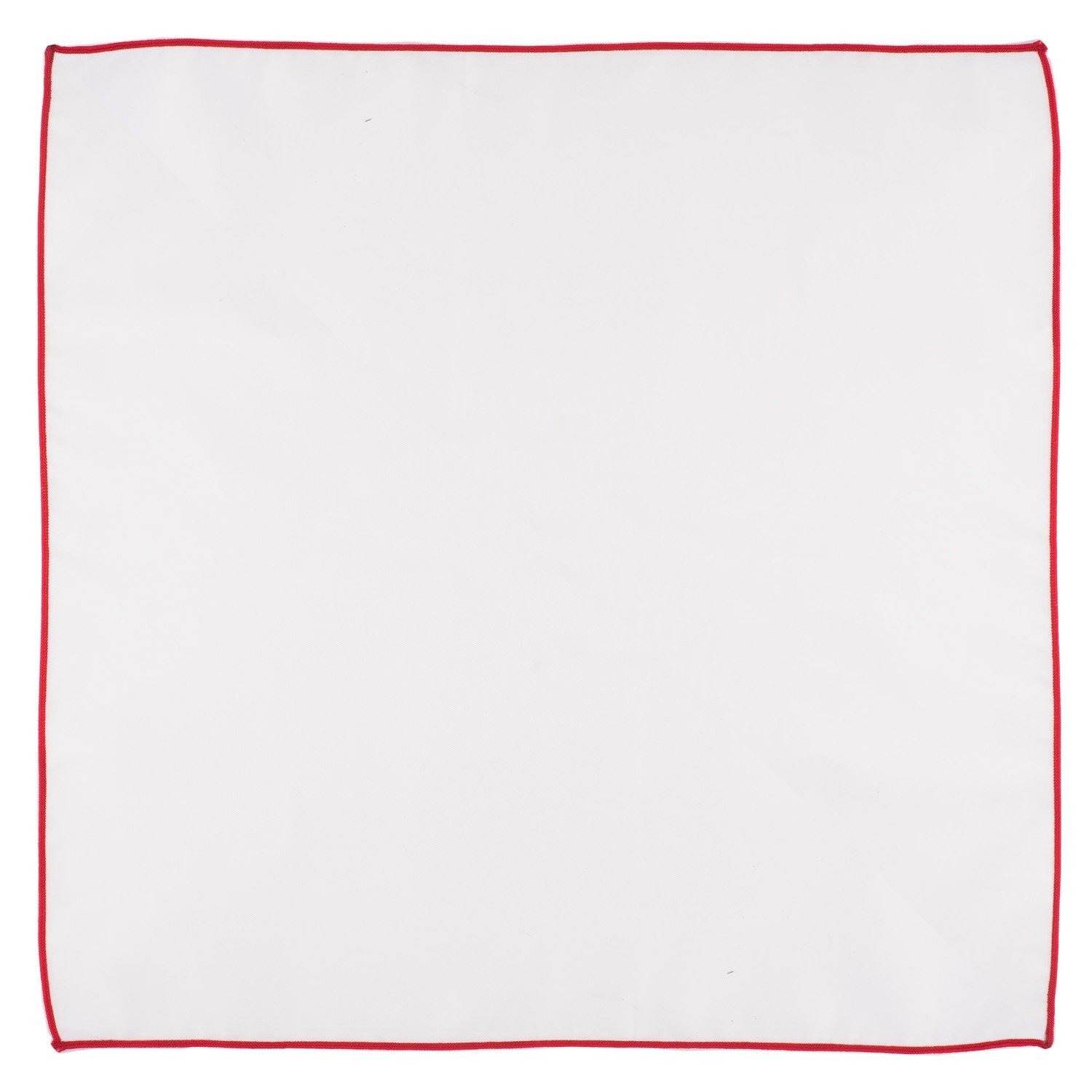 the tie hub Fountain Solid White with Red Border Pocket Square For Men-picture-50