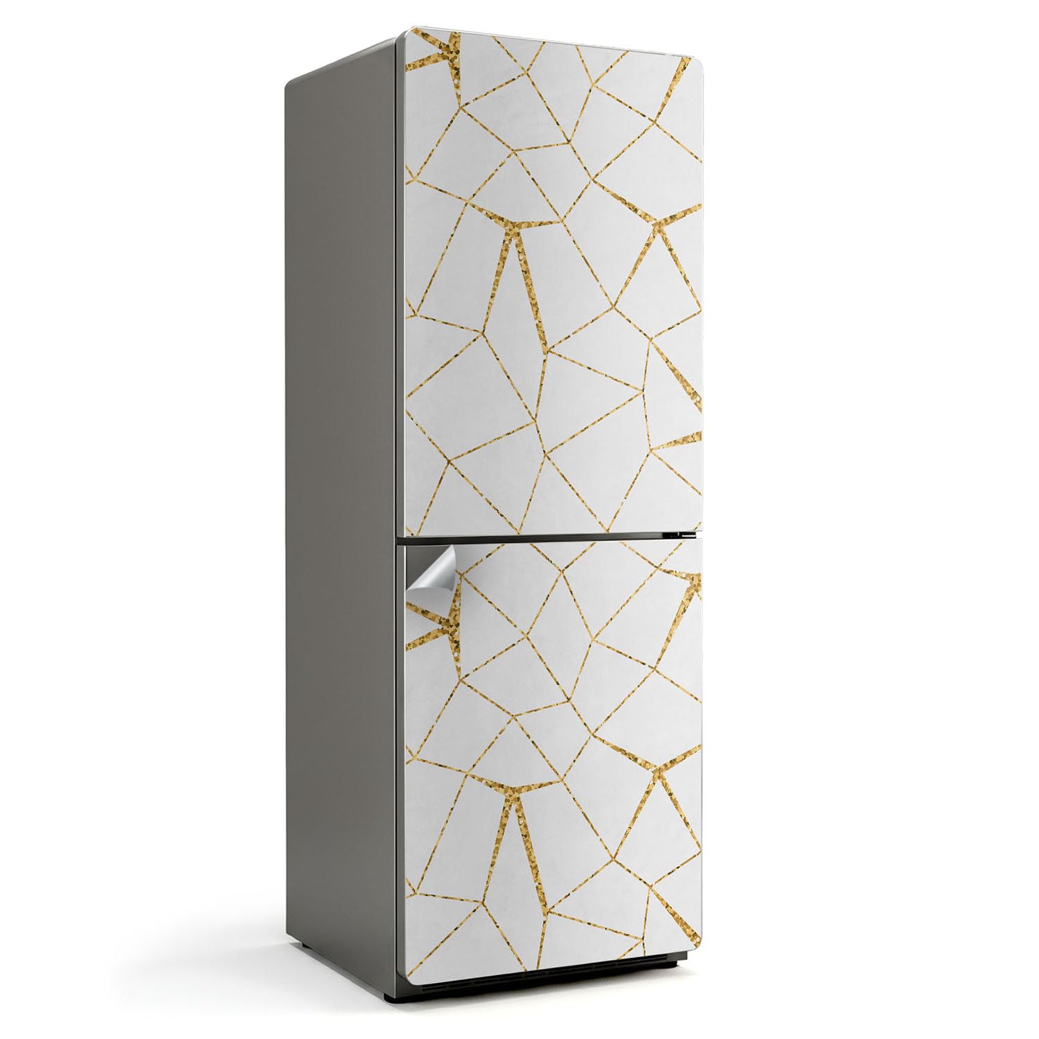 Autocollant réfrigérateur géométrique 70x190 cm pour une cuisine moderne