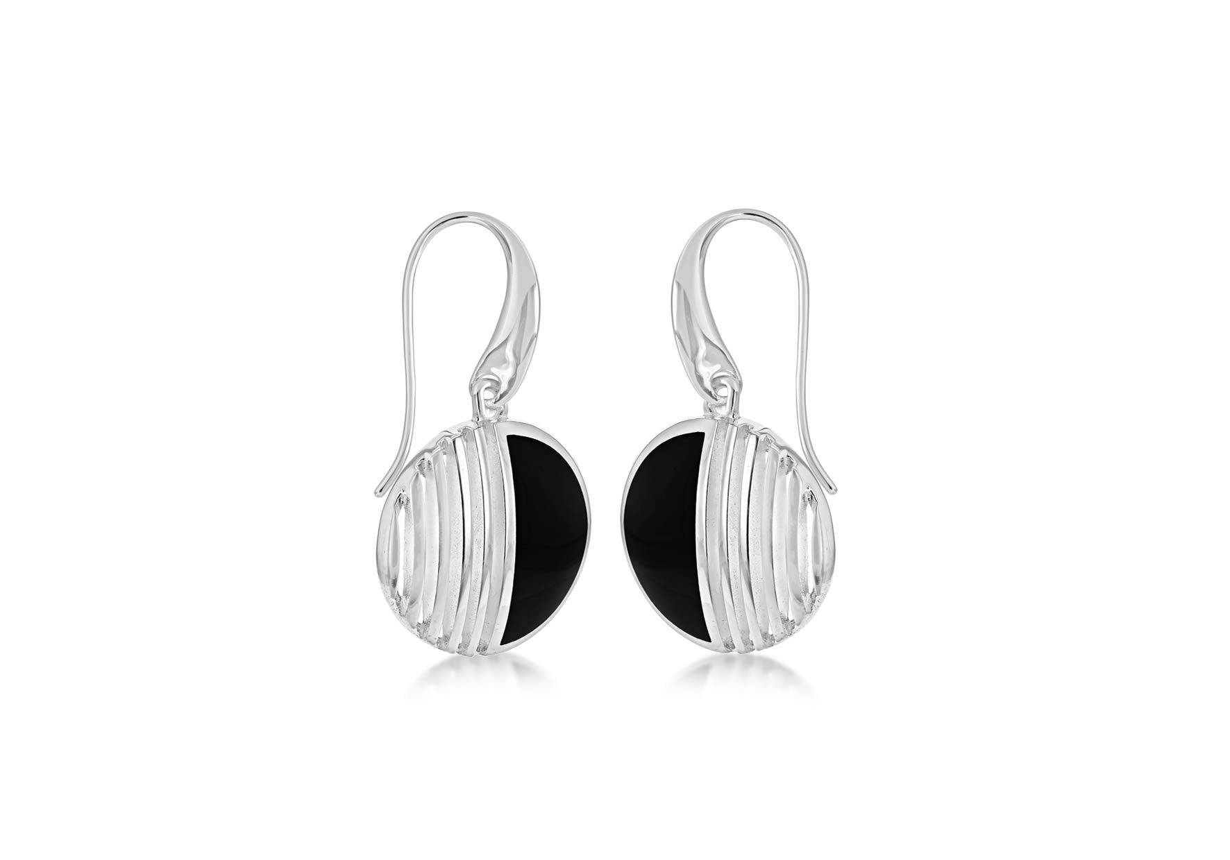 Tuscany Silver 8.58.3289 Pendientes de plata de ley (925/1000), con ónice de mujer