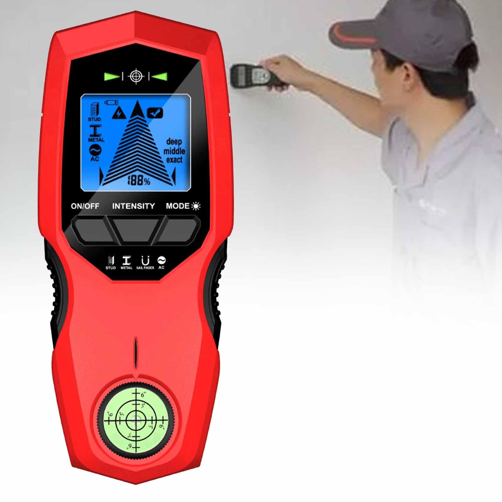 Wall Scanner Finder, Metal Wood Voltage Wall Detector, LCD HD Display, Distance Area Measurement, 30 Sets of Historical Data Storage and Accurate High Safety