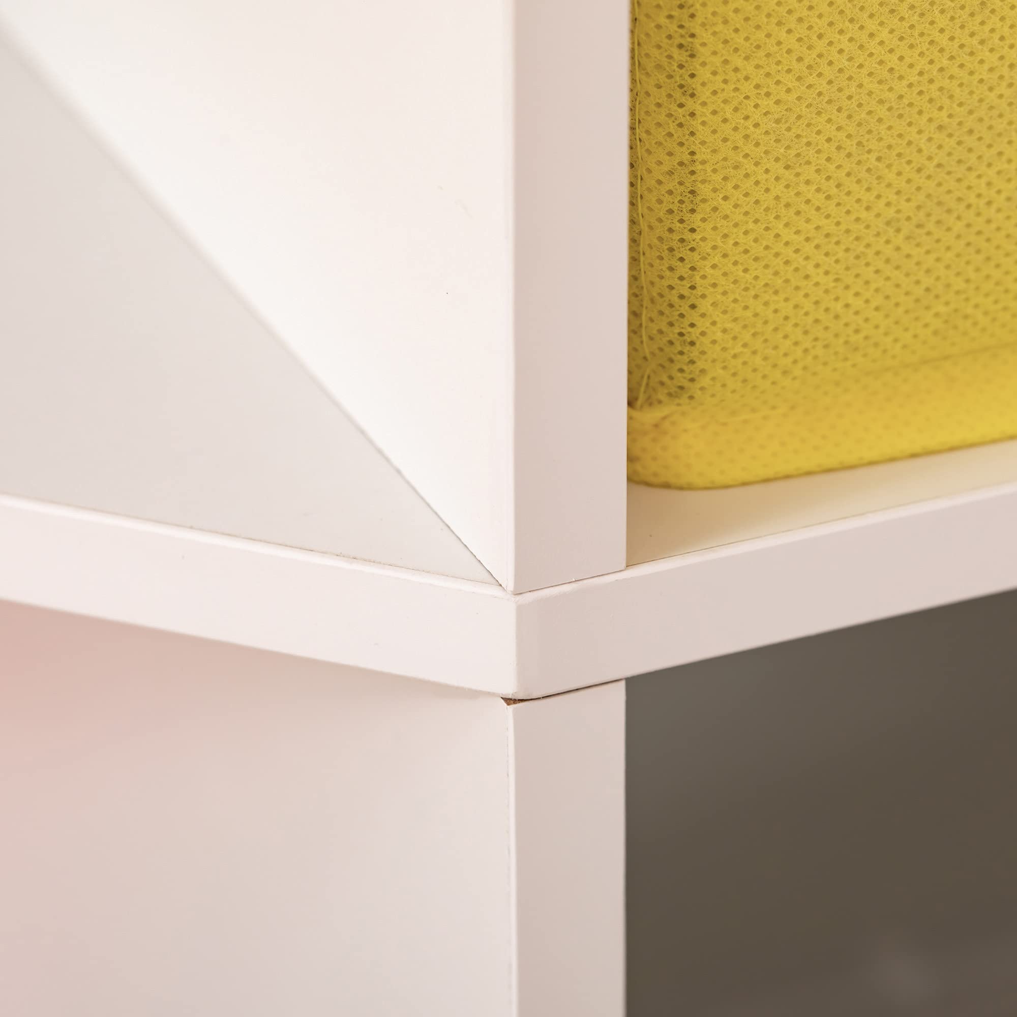 HOMCOM Kinderregal Bücherregal für Kinder Spielzeug-Organizer Kinderzimmerregal mit 3 Aufbewahrungsboxen, 7 offenen Fächern für Kinderzimmer, Kindergarten 57,4 x 57,4 x 94 cm Weiß