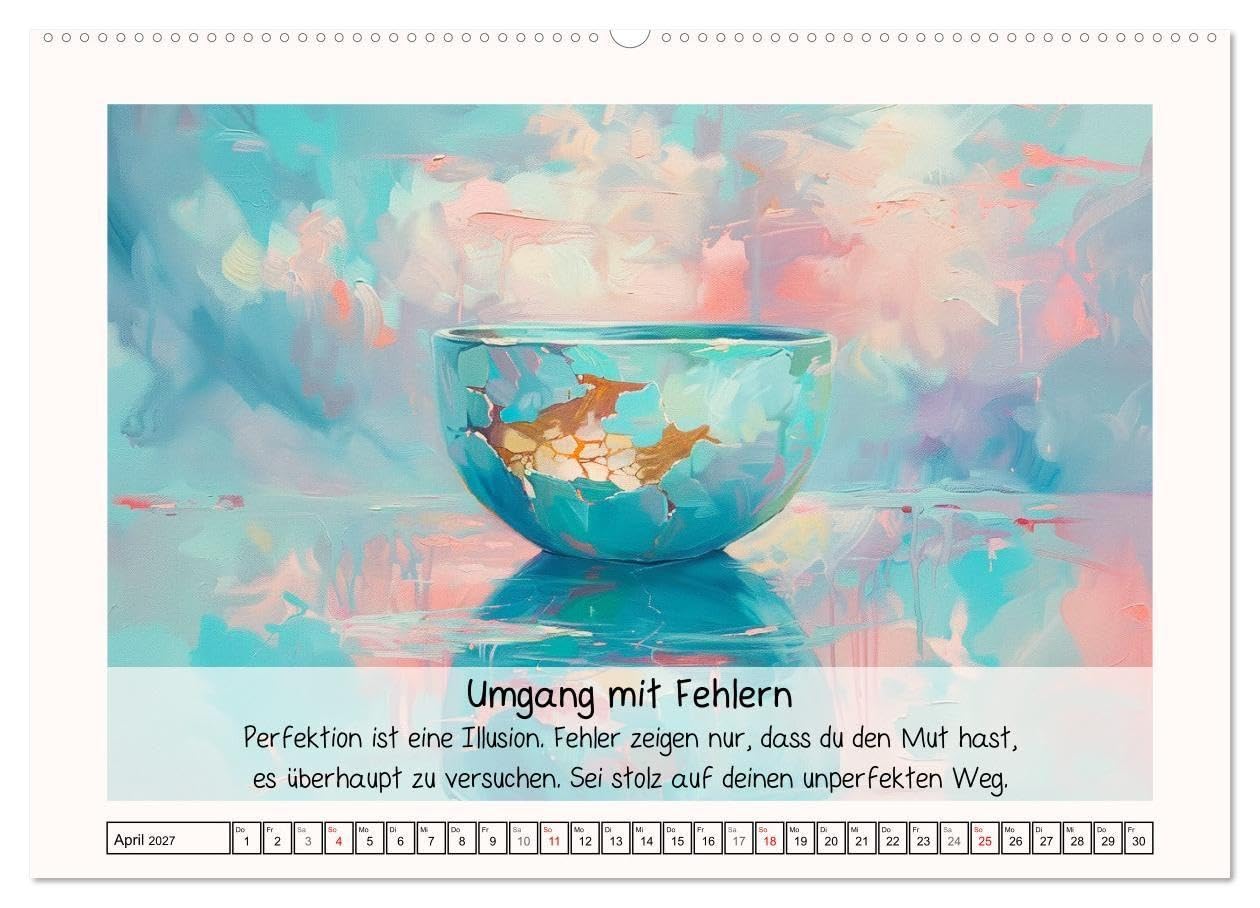 Chill mal wieder. Dein visuelles Mindset-Update (hochwertiger Premium Wandkalender 2027 DIN A2 quer), Kunstdruck in Hochglanz: Sanfte Illustrationen ... ein wenig innere Balance (CALVENDO Kunst)