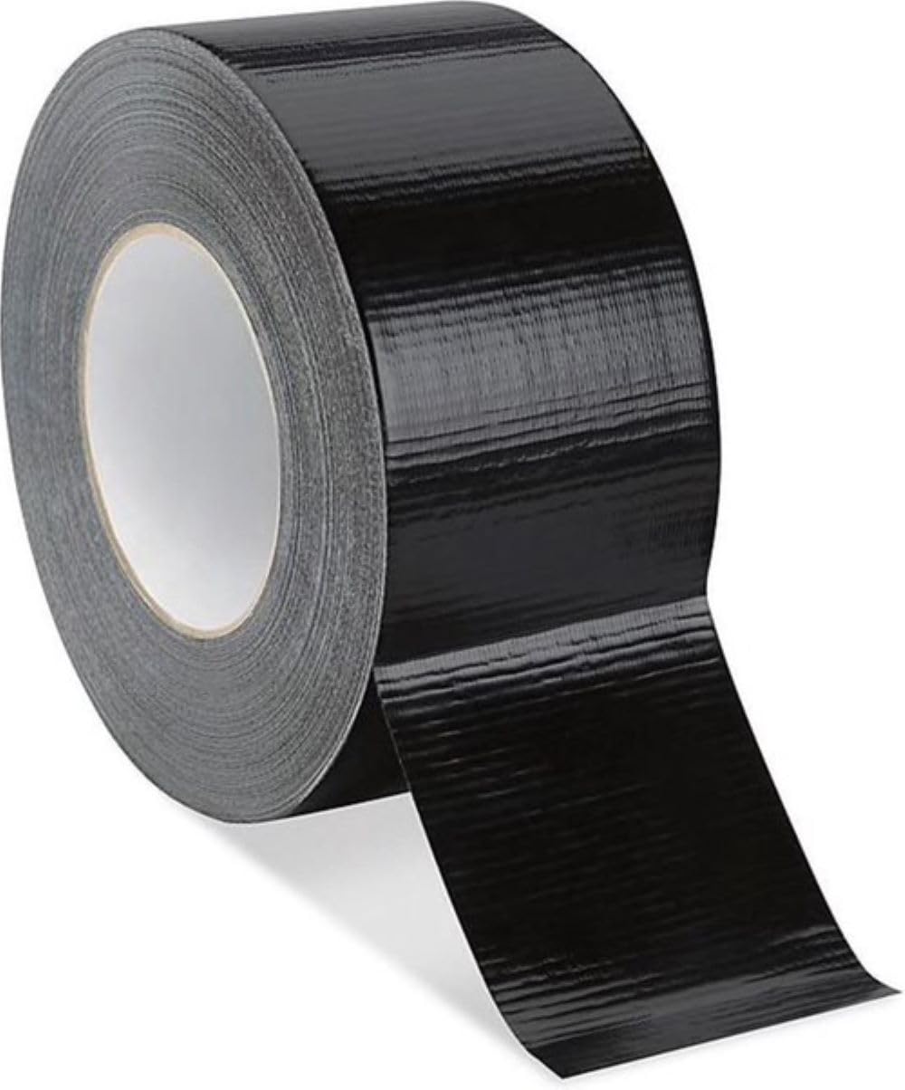 Duct Tape Roll Black – 48mm x 50m Heavy Duty Waterproof Gaffer Tape | Strong Adhesive; Easy Tear; No Residue | Multi-Purpose Indoor Outdoor Use; Professional Grade (1 Roll)