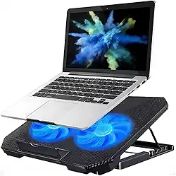 Base Notebook Gamer com Cooler e Led Silencioso Base Ajustável e Leve Refrigeração e Conforto para Estudo Trabalhos e Games