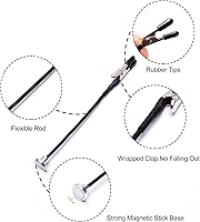 Vista 4 de Metal Painting Stand Base Holder and 12PCS Magnetic Bendable Alligator Clip Sticks Set Modeling Tools for Airbrush Spray, for Gundam Hobby