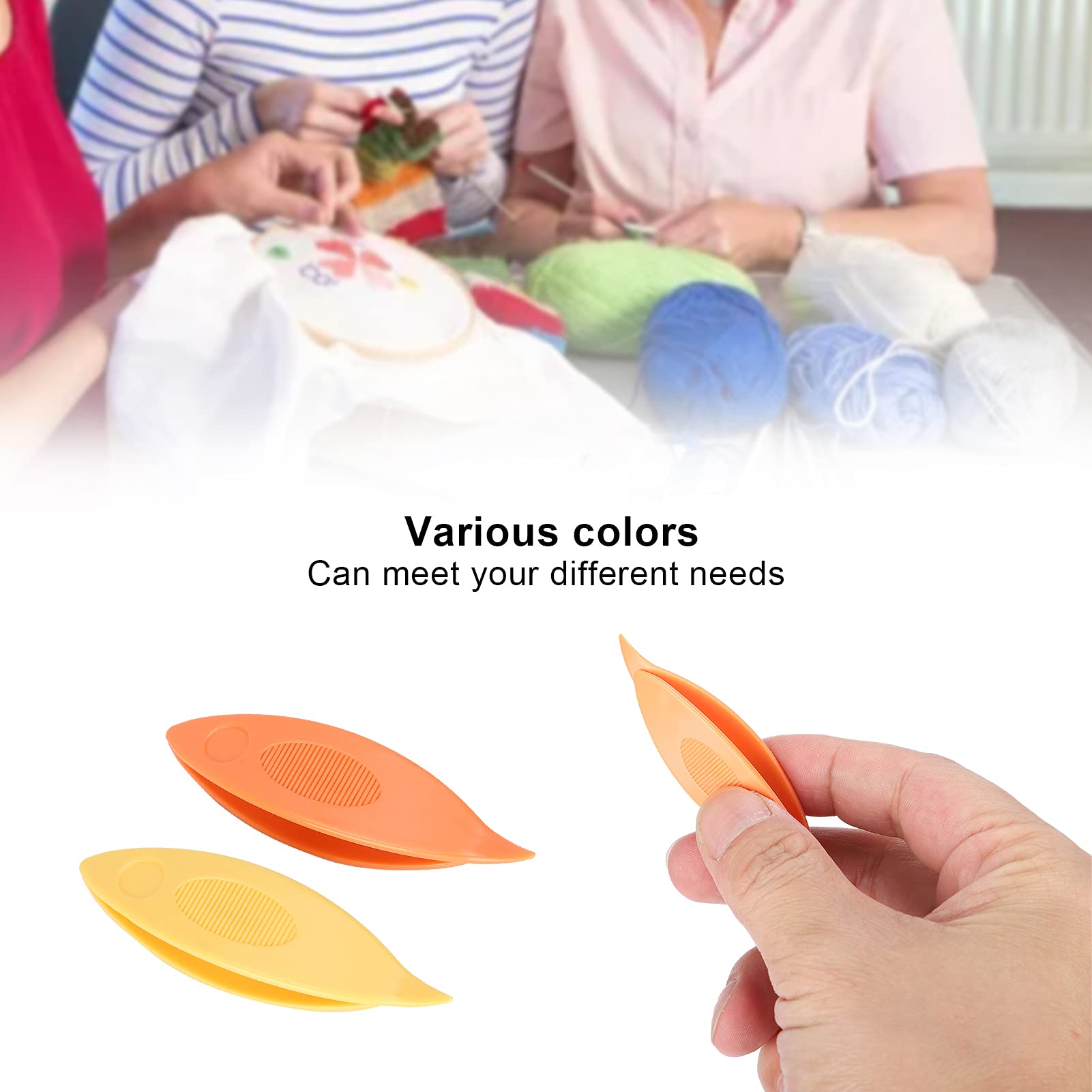 HERCHR 4pcs Tatting Shuttles, Tatting Shuttles Arts Supplies,Reusable Plastic Tatting Shuttles,Practical Tatting Shuttle Shuttles Craft Tool for DIY Hand Sewing Knitting(Yellow)