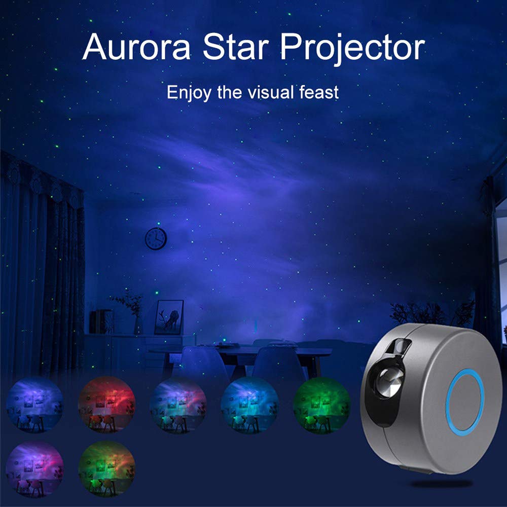 LED Sternenhimmel Projektor Nachtlichtprojektor/Projektionslampe Kinder, Projektor Lampe Ozean mit Fernbedienung,Black