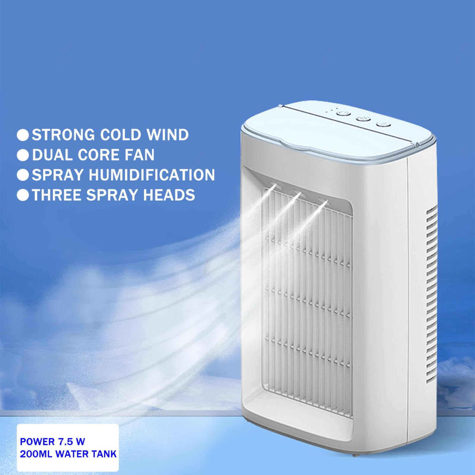 Aire Acondicionado Portatil,Unidad de Aire Acondicionado Ultra silenciosa, fácil de Transportar, Mini Unidades de Aire Acondicionado portátiles y silenciosas para el hogar y oficinas pequeña
