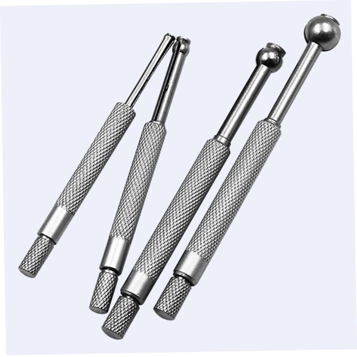 4 Pcs Telescoping Hole Gauge Set Small Bore Gage with Hardened Spherical Measuring Faces for Accurate Inner Measurement Includes Adjustable Gauges in Fitted Case
