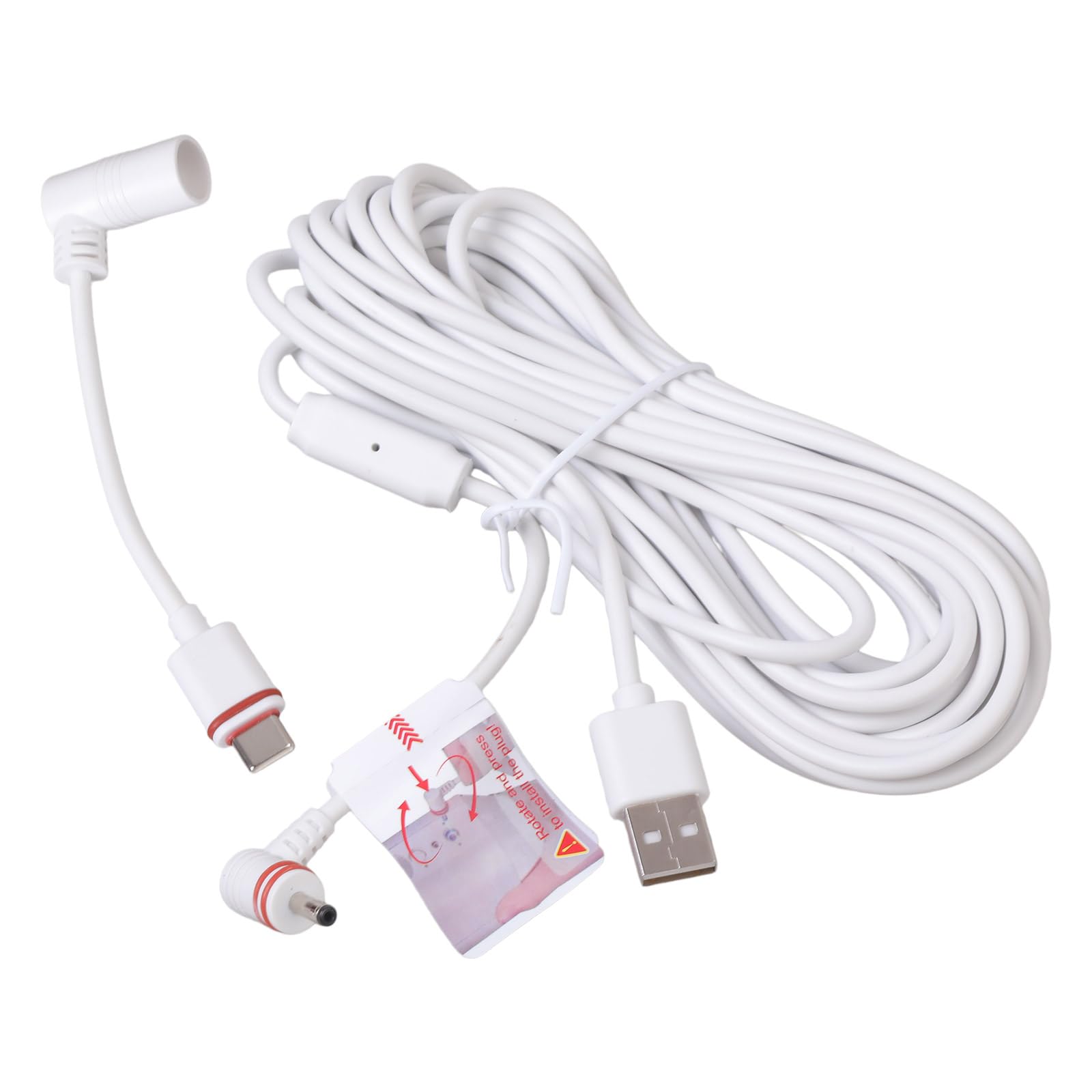 Xjdzineq Time Use Power Cable for NEST Cams Featuring Four Cores Thickened Wire for Stability 5.2m / 7.6m / 10m Daily Use Flexible Camera Placement