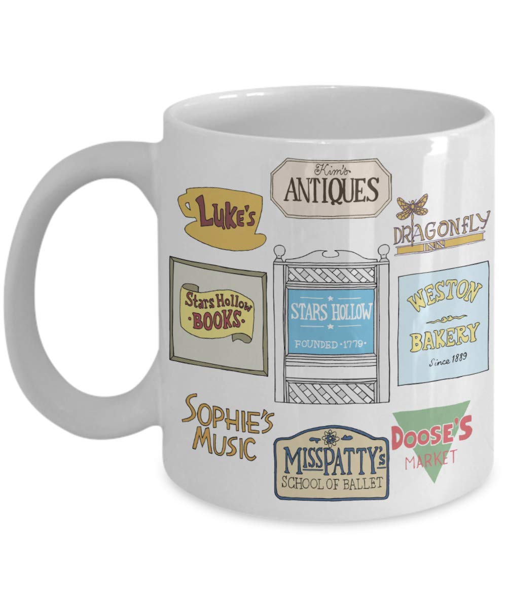 Gilmore Girls Signs 11Oz Mug, Coffee Mug, Tea Cup, Inspired By Gilmore Girls TV Series, Mother's Day, Father's Day Present Gift Idea For Die-hard Fan