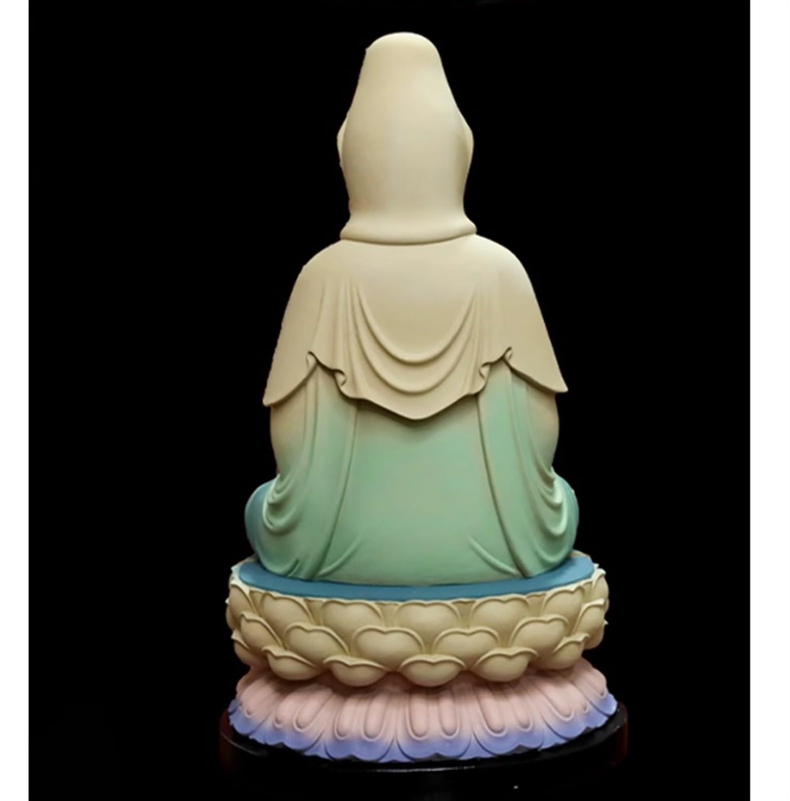 Budas Decorativos Buddha Estatua De Buda De Resina, Estatuas De Bodhisattva De Loto Sentado para Decoración del Hogar Escultura Adorno Artesanal(16in)