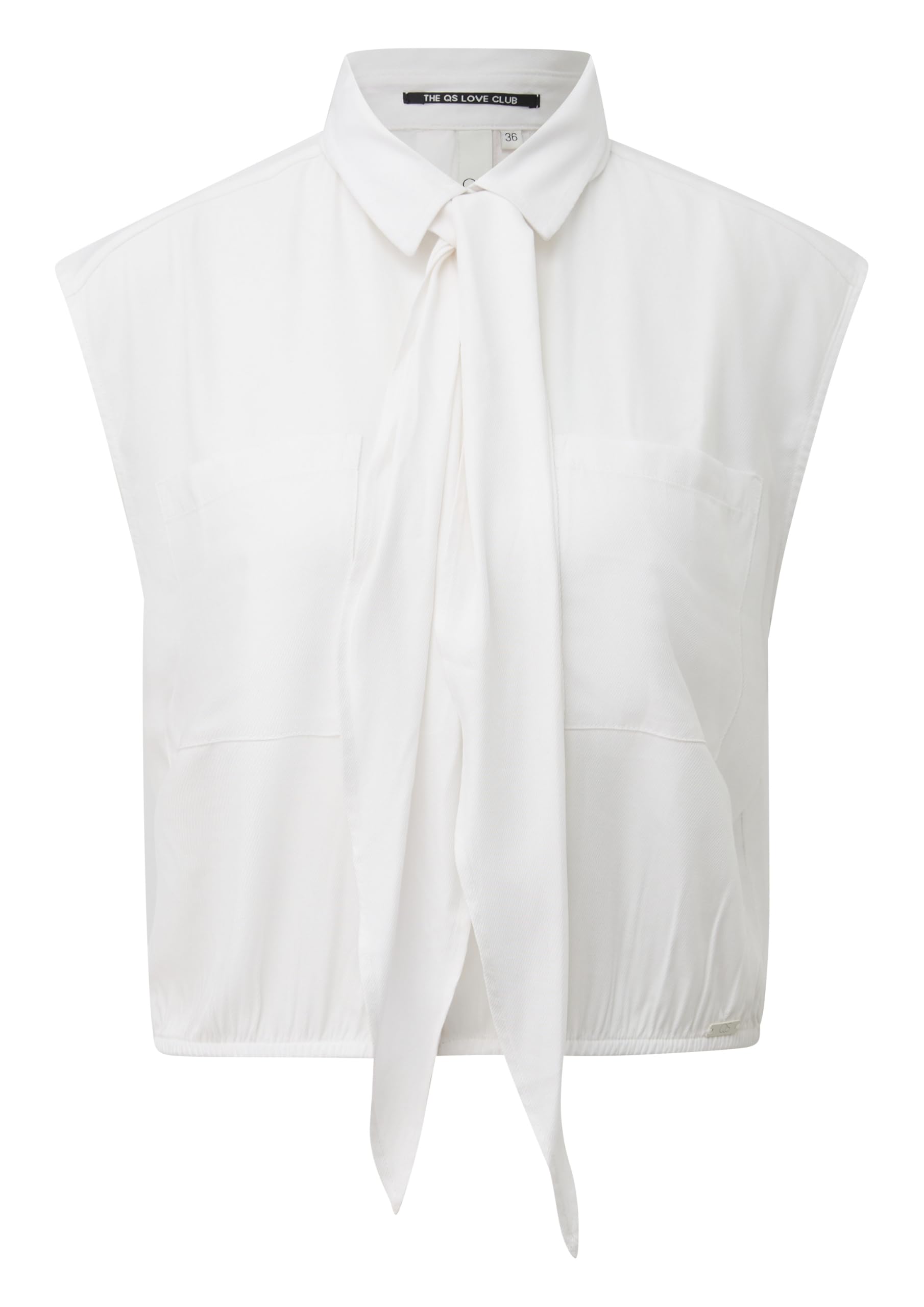 QS Ärmellose Bluse mit Schluppen-Detail