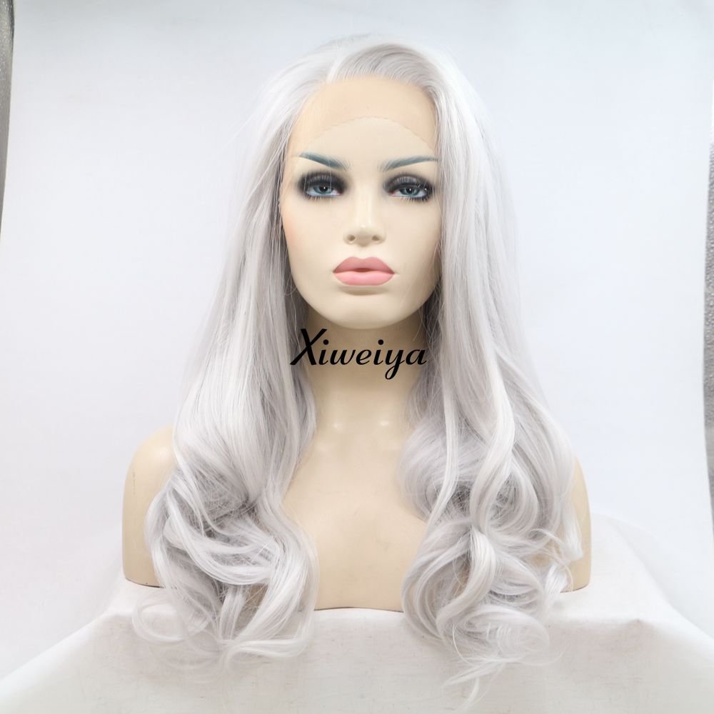Xiweiya Wigs 6# Natural Brown Lace Wig Long Body Wave 13×3 Lace Front Hair with Heat Resistant Fiber Middle Parting Dark Brown Hair Natural Wave for Women,Drag Queen Makeup Cosplay Party 24Inches