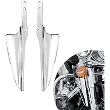 摩托车叉式安装挡风板适用于 Harley Road King Street Glide Electra Glide FLHT FLHR FLHX 1995-2024（铬）