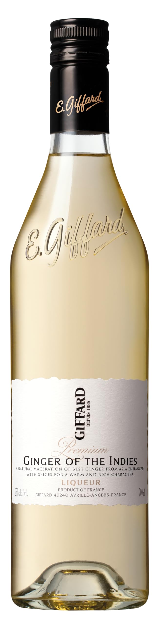 Giffard Premium Ginger of the Indies | Spiced Cocktail Liqueur 25% ABV (70cl)