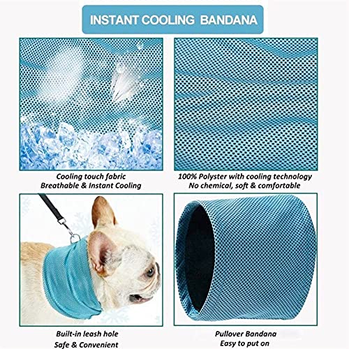 Kühlhalstuch für Hunde, kühlendes Hundehalsband, Sommerhalsband, Bandana, hält die Tiere kühl