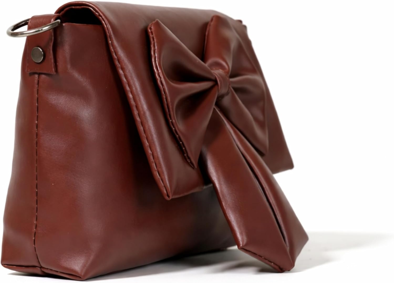 Bow Crossbody Bag for Women Stylish PU Leather Sling Bag with Multi Pockets - Image 5