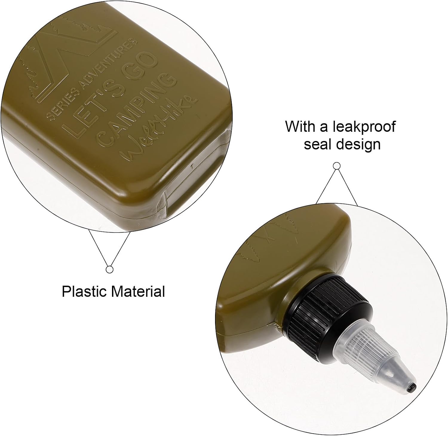 2Pcs Portable Oil Dispenser Bottle, Leakproof Plastic, Squeeze Container