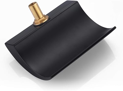 Miniatura 6 de Grifo de bañera romana para montaje en cubierta, color negro mate, grifo de bañera de cascada de flujo extra alto, SUMERAIN