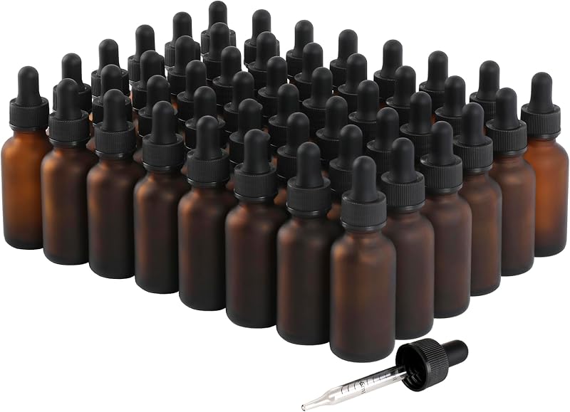 Frascos de vidro âmbar NOOEEISS com conta-gotas, 30 mL, Pacote com 24