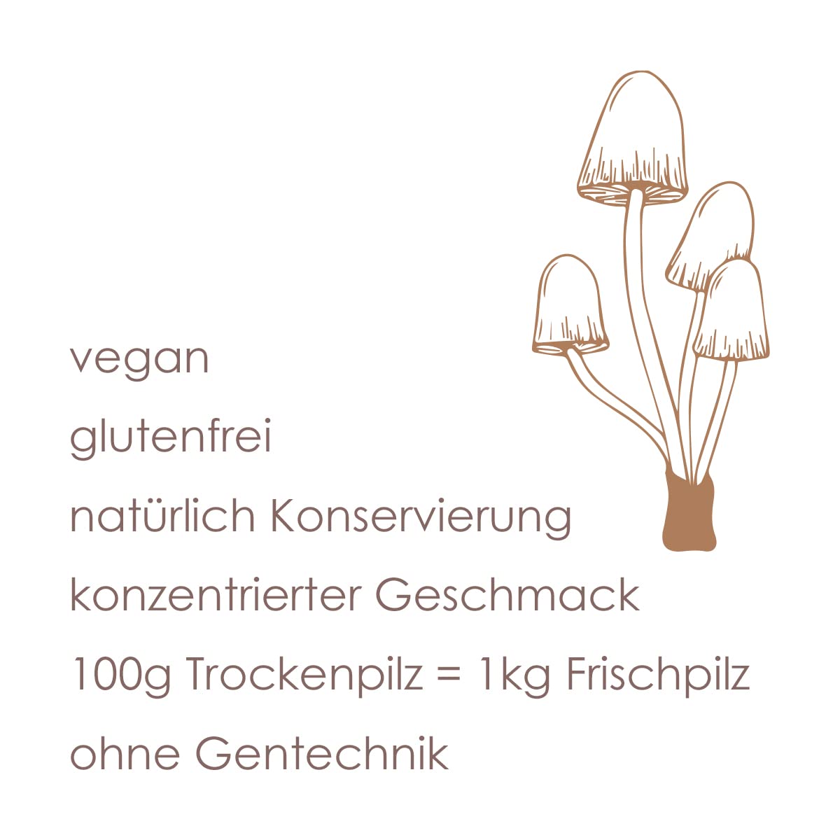 Pilze Wohlrab - 500g Bio Shiitake – Geräucherte Pilze Vegan / Shiitake Pilze Getrocknet & Geräuchert – veganer Speckersatz