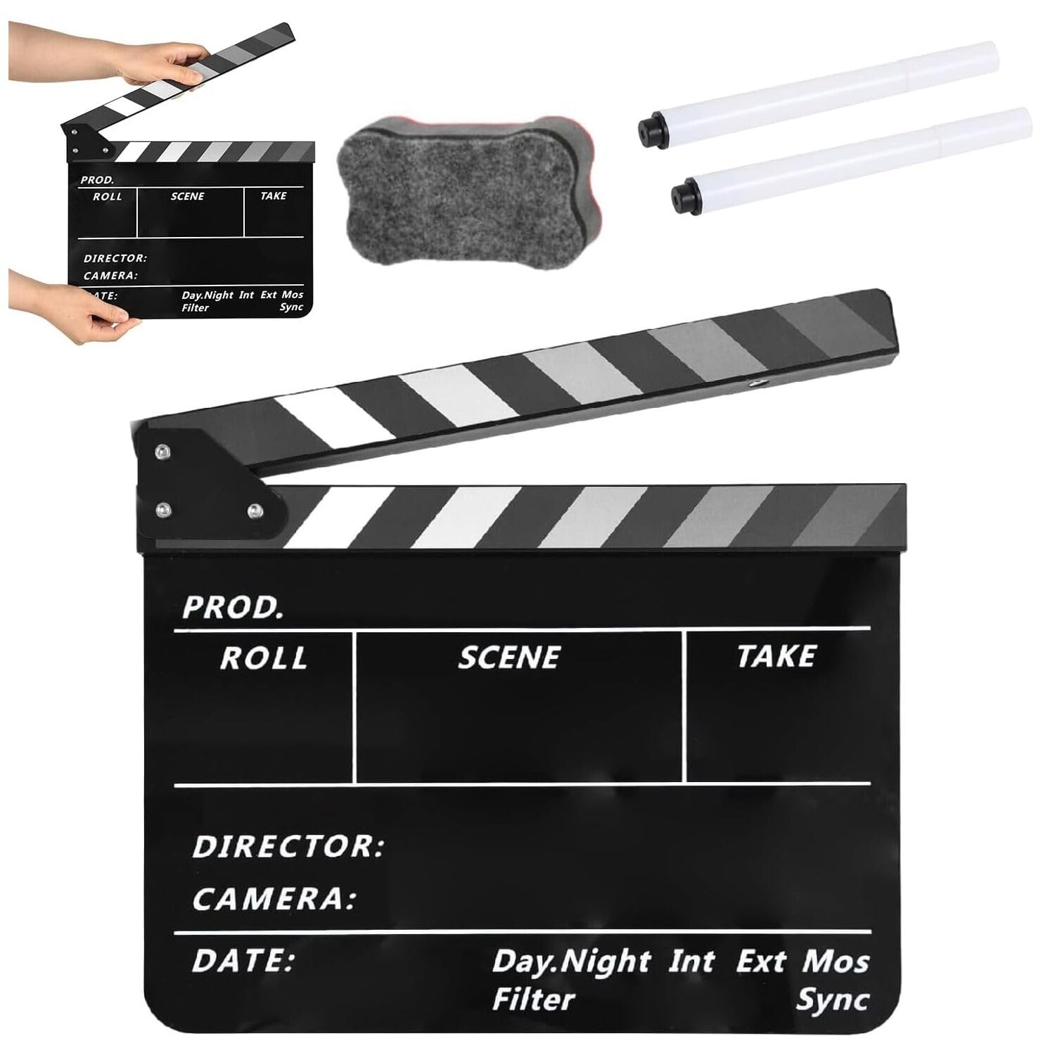 Ciak Cinematografico,30x25cm Film Clapboard,Acrilico Film Clapperboard,Film Clapboard Acrilico,Regali per Cinefili,Cinema Gadget,Accessori Regista