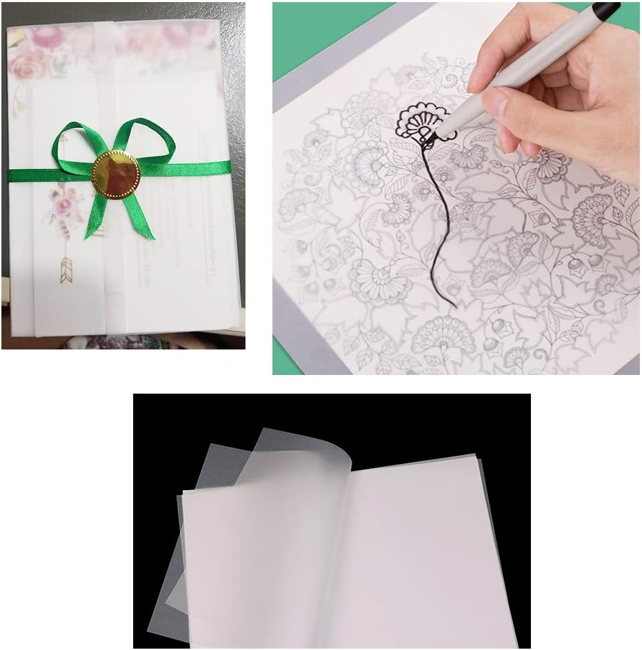 300 Sheets 8.5 x 11 Inch Tracing Paper,A4 Size Translucent Artist's Tracing Paper,Sketching Tracing Paper for Pencil,Maker,Ink