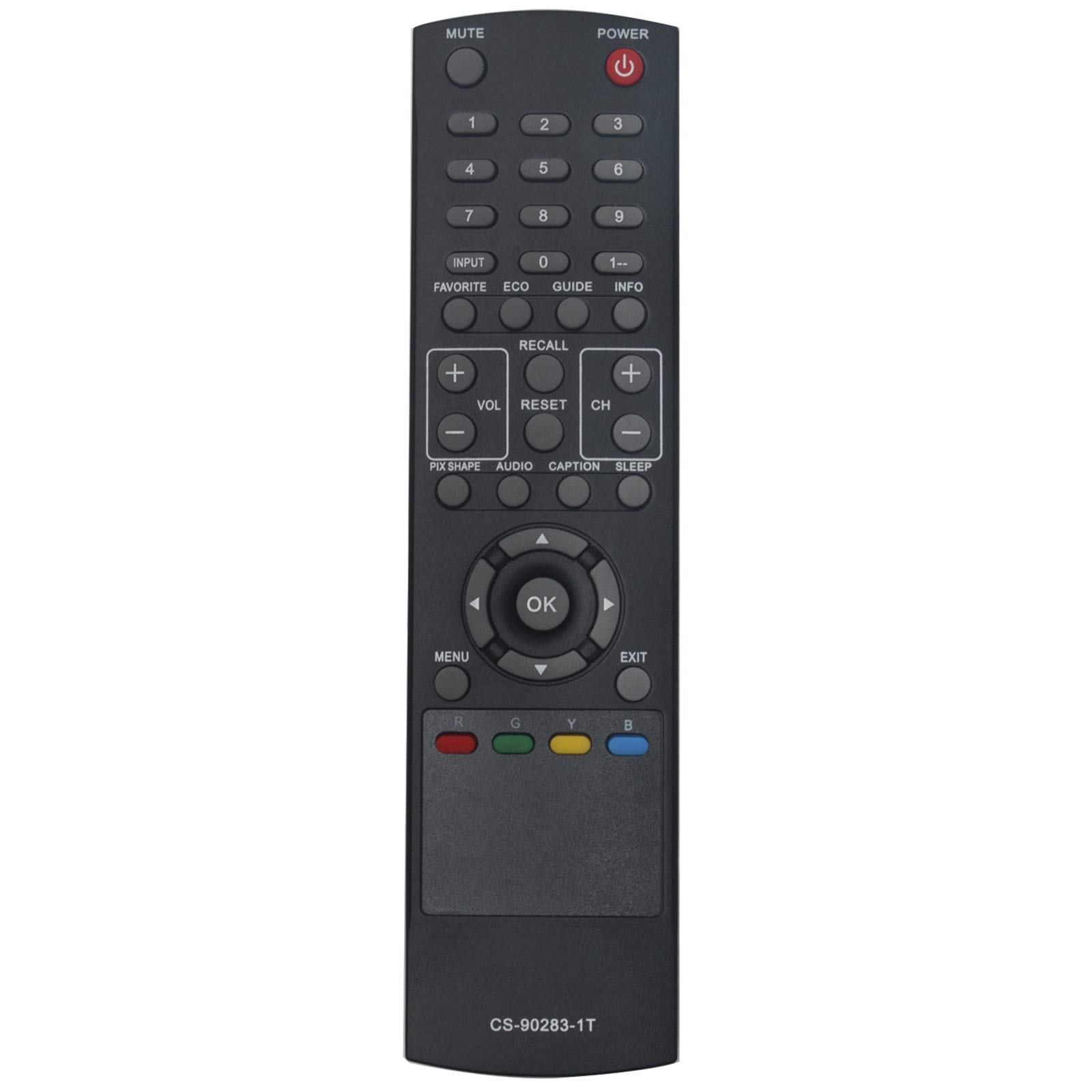 CS-90283-1T Replacement Remote Fit for Sanyo LCD LED TV GXBD GXBM MC42NS00 GXFA DP32242 DP55441 DP46142 DP40142 DP42142 DP32640 DP42740 DP42841