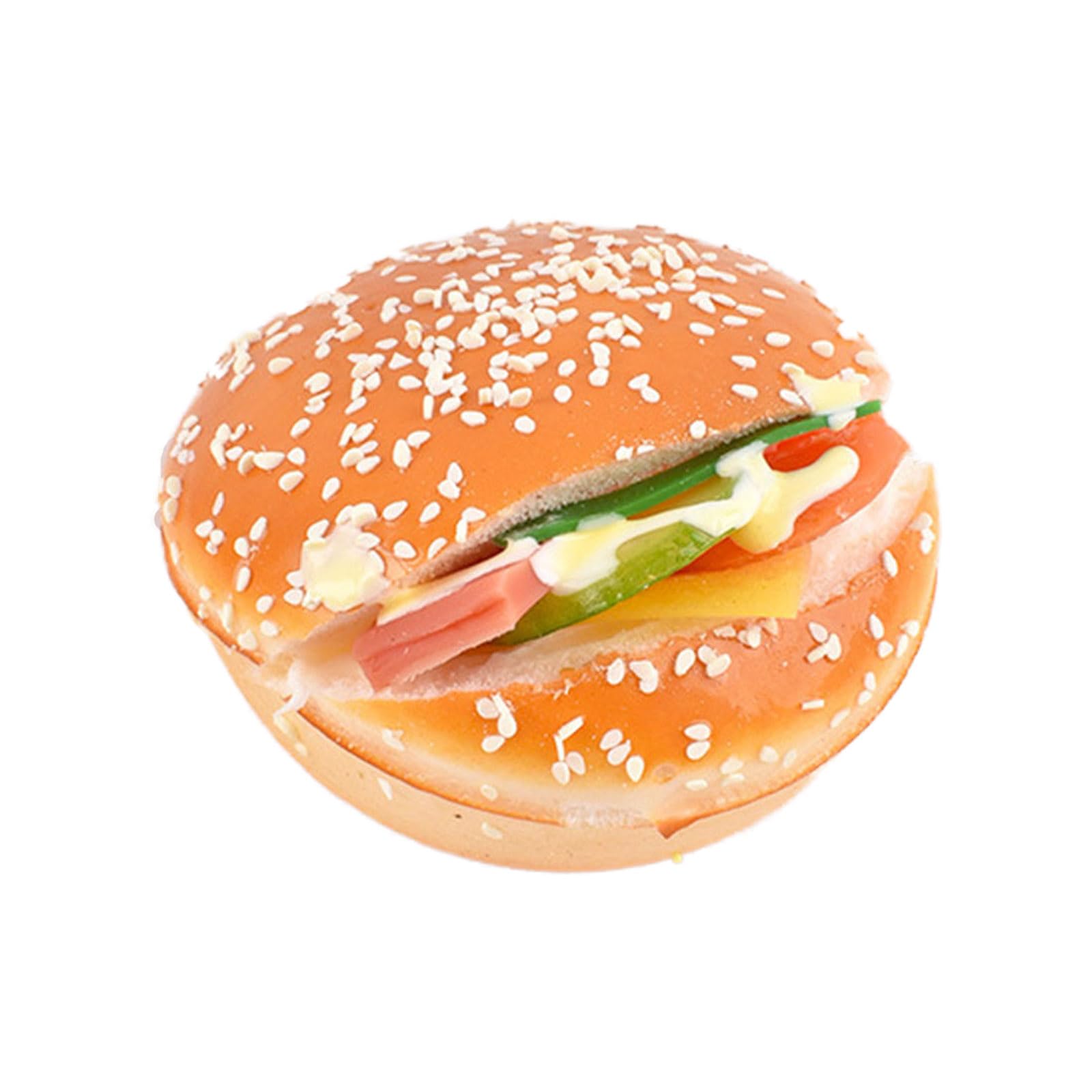 LiRRvb Simulated Hamburger Bread Models Restaurant Display Props Food Model Great for Educational Demonstrations and Home Restaurant Display Props