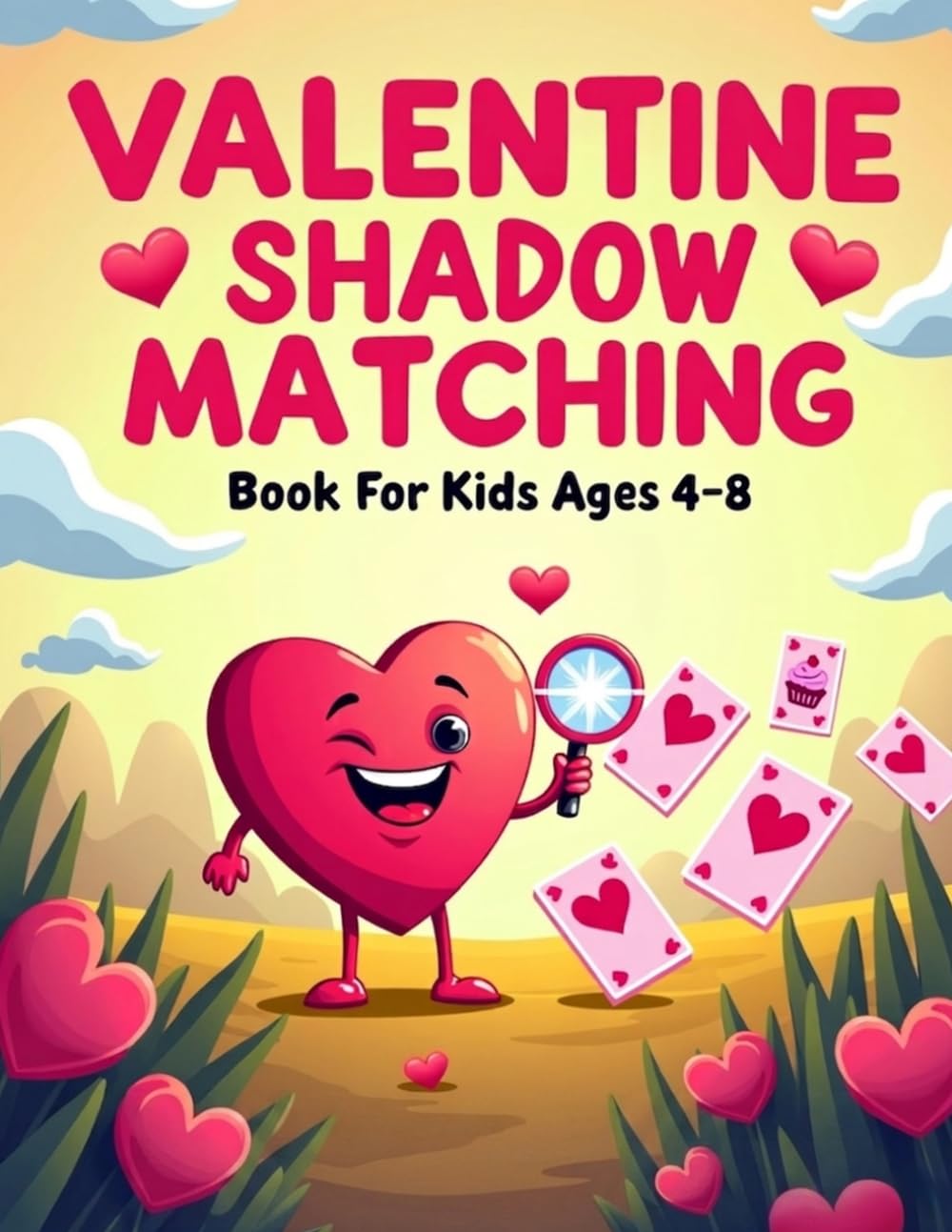 Valentine Shadow Matching Book for Kids Ages 4–8: A Sweet and Fun Holiday Puzzle Activity Book to Improve Focus and Visual Skills