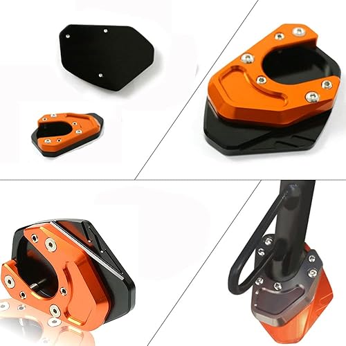 Miniatura 3 de Soporte CNC para motocicleta, placa para ampliar, soporte lateral de pie compatible con Duke 200 250 390 RC390 690 990 950