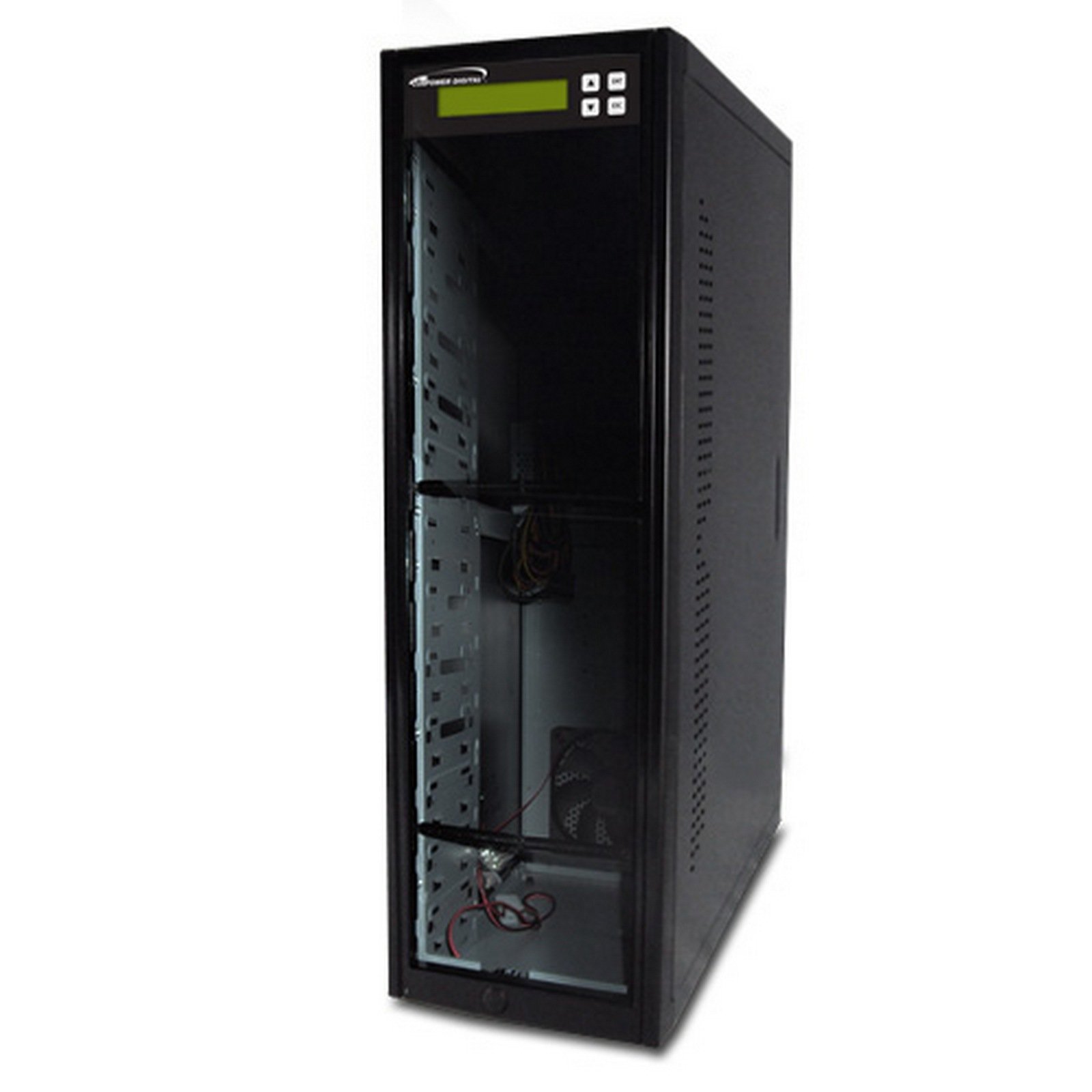 Kit di costruzione per CD/DVD/BD Duplicatore con 12 dischi, composto da Case, Controller di Vinpower Digital con tutti i cavi, alle viti, senza unità