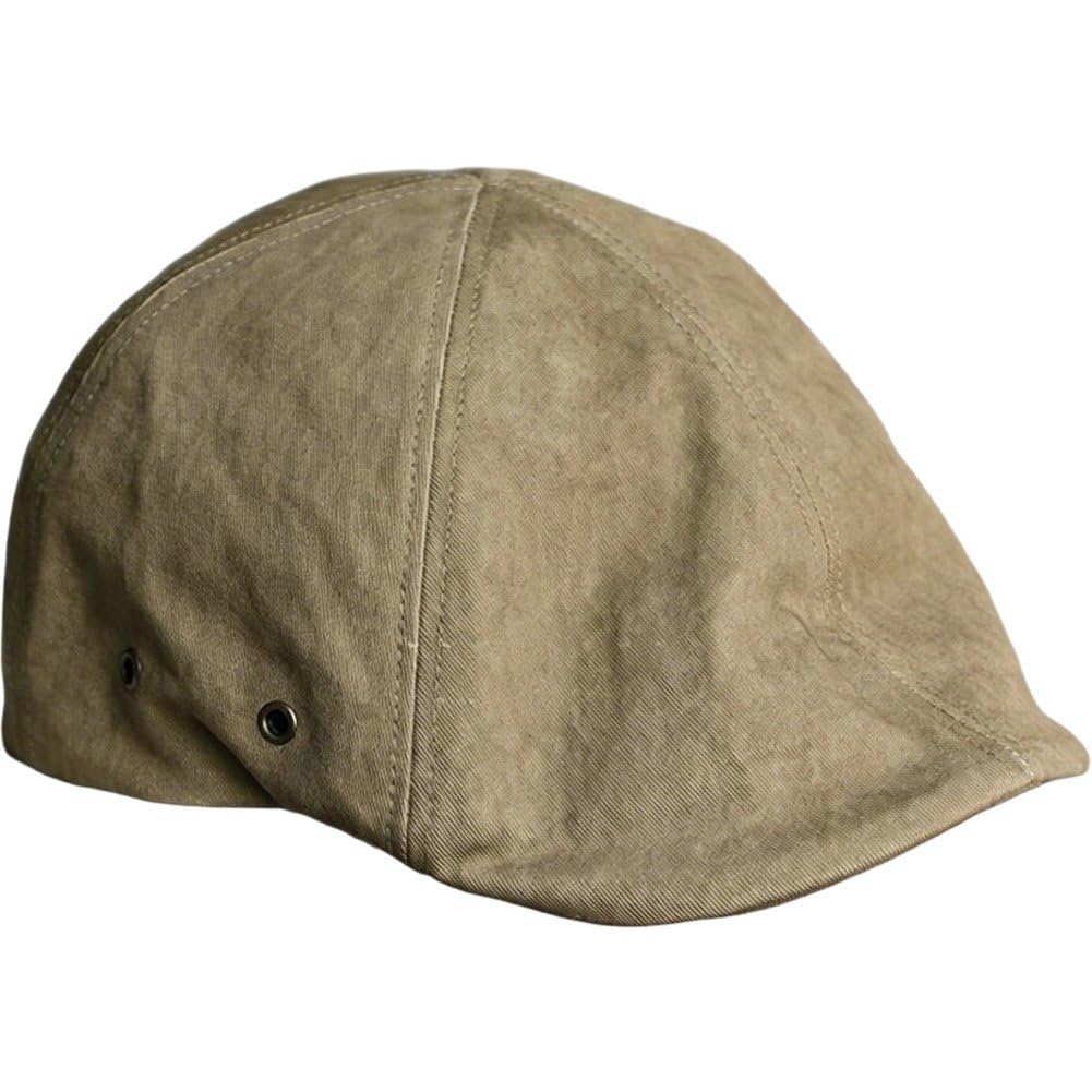Sslvya Distressed Newsboy Cap Solid Color Cotton Flat Cap Ivy Gatsby Driving Hunting Hat Vintage Beret Hats for Sun Protection