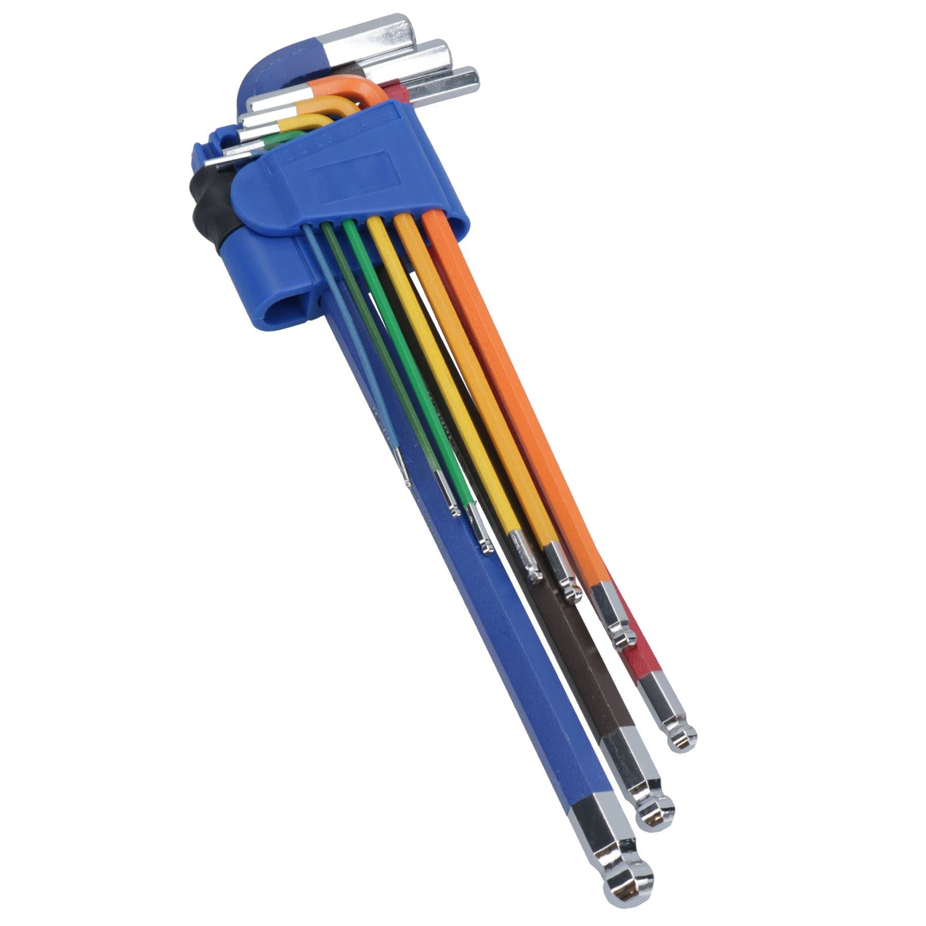 Clés Allen extra longues multicolores AB Tools 1,5-10 mm pour atteindre les accès difficiles