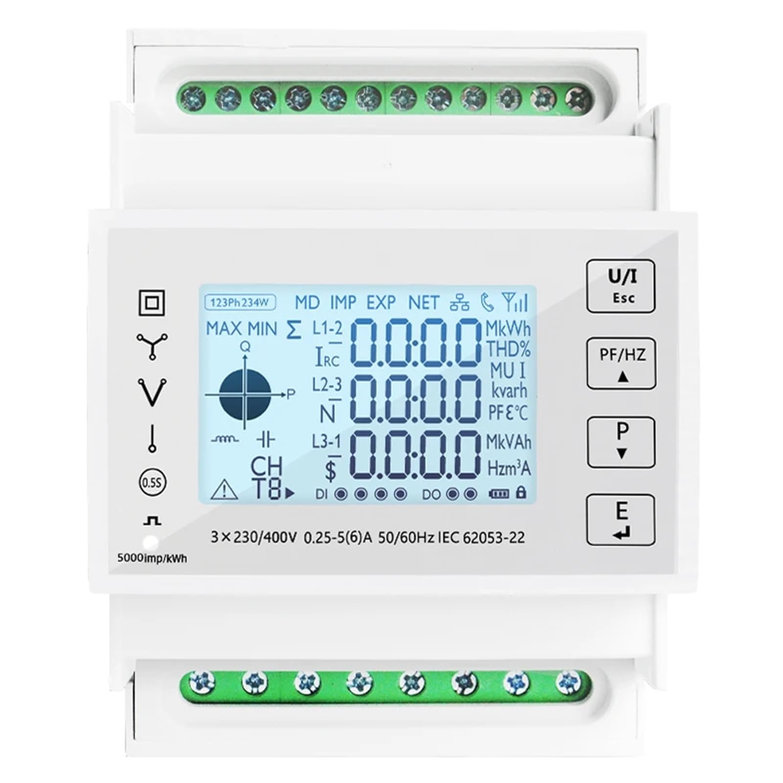 Compteur triphasé Modbus RS485 pour superviser la consommation d'un bâtiment