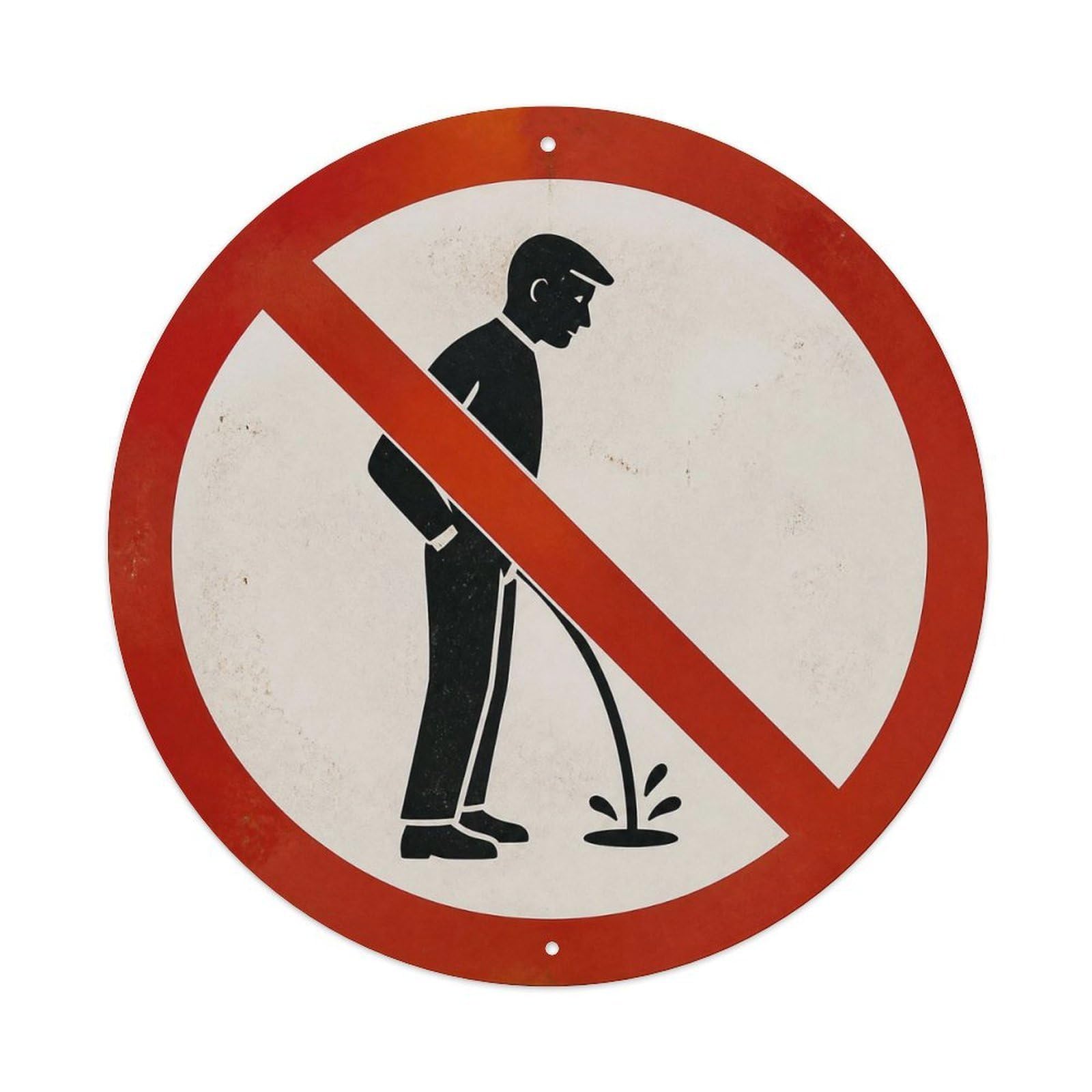 Olyhtr 8X8inch Classic Style Strictly Forbidden Polite Warning German Old School Metal Tin Sign