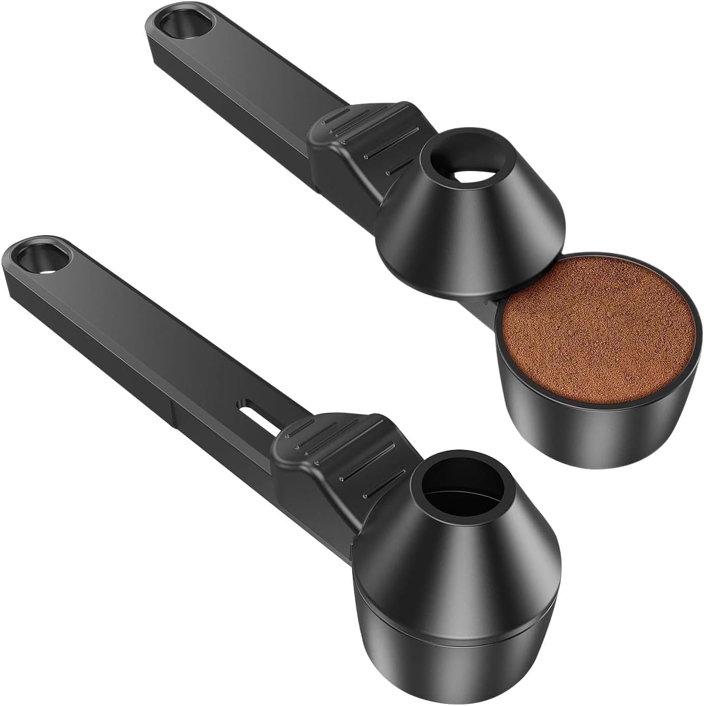 2PCS Coffee Built-in Funnel,Coffee Scoop,Coffees Measuring Spoon,2 Tablespoon Multipurpose Reusable Pod Refill Ground Coffees Protein Powder Tea Easy Fill No Spills Spill-Free