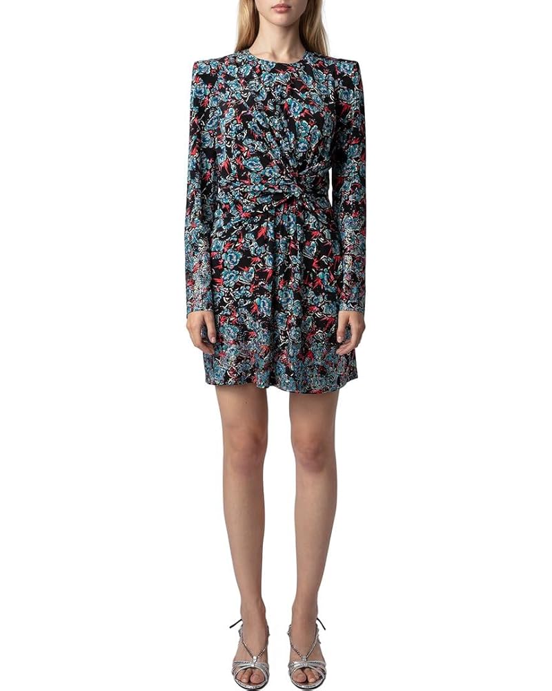 Zadig & Voltaire Womens Radar Thunder Strass Silk Dress, M